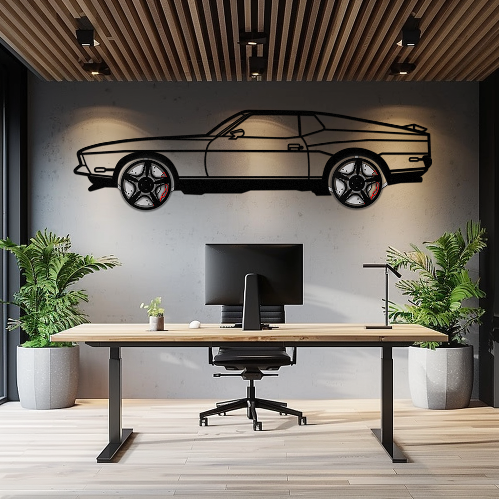 Ford Mustang 1971 Metal Car Wall Art – Rotating Wheels Classic Muscle Car Decor, Garage & Office Gift-KAFMEKA086 - Tampa Home & Garden Store