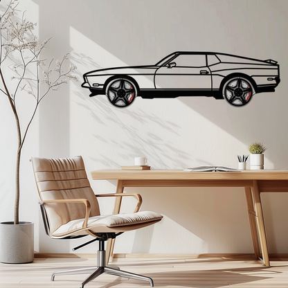 Ford Mustang 1971 Metal Car Wall Art – Rotating Wheels Classic Muscle Car Decor, Garage & Office Gift-KAFMEKA086 - Tampa Home & Garden Store