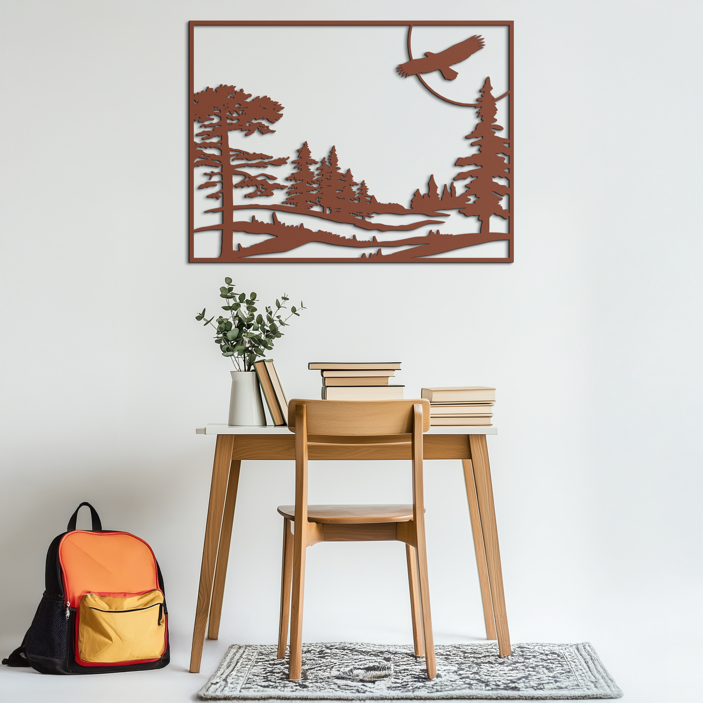 Forest Landscape Metal Wall Art - Steel Wall Decor for Home and Cabin - KAF018 - Tampa Home & Garden Store
