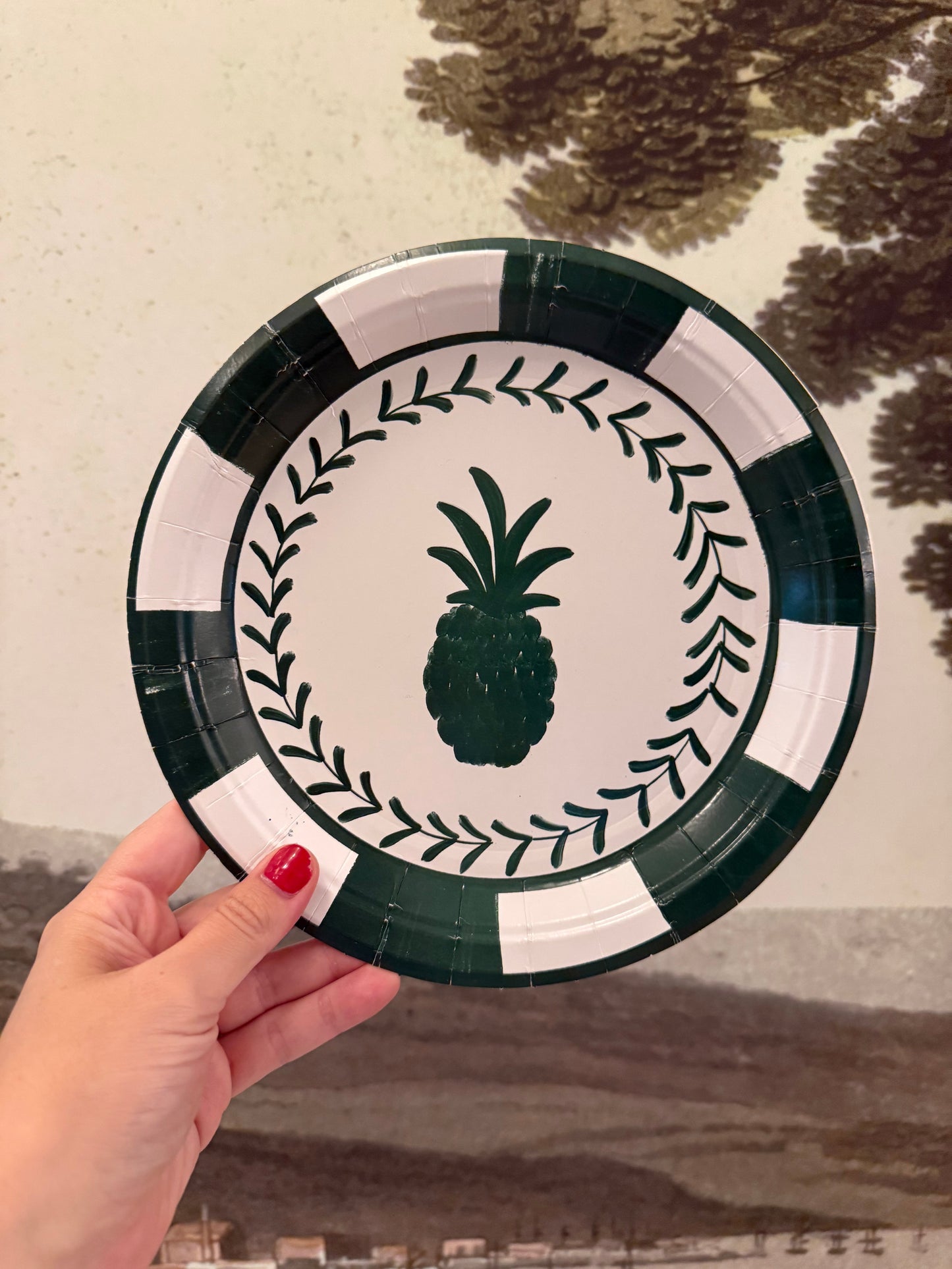 Forest and Green Josephine Pineapple Dessert Paper Plate - 8 pack - Tampa Home & Garden Store