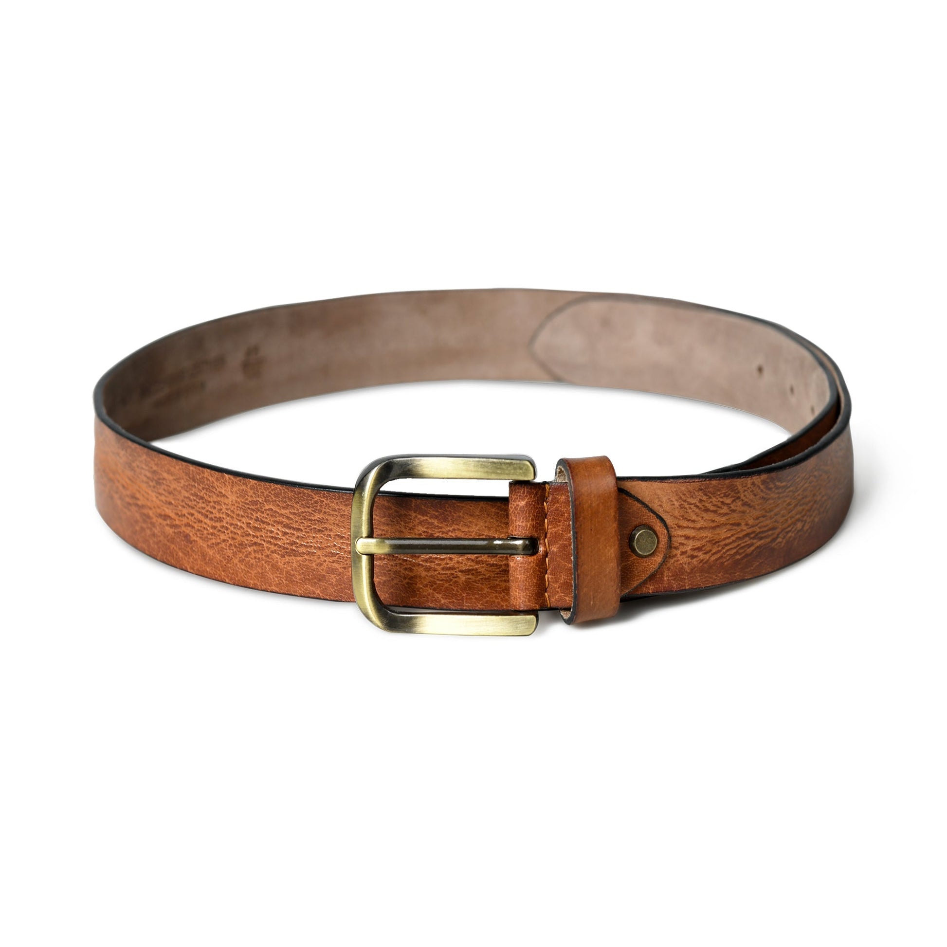 Formal Tan Leather Belt for Men - Tampa Home & Garden Store