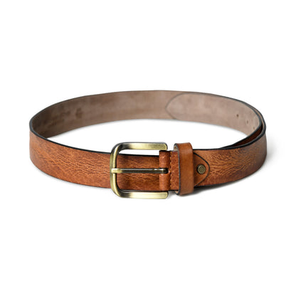 Formal Tan Leather Belt for Men - Tampa Home & Garden Store
