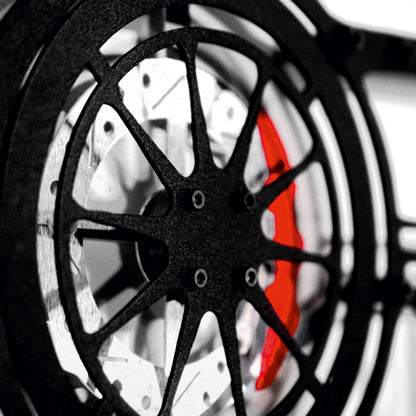 Formula 1 Wall Art – Steel Silhouette Racing Car with Spinning Wheels-KAFMEKA023 - Tampa Home & Garden Store