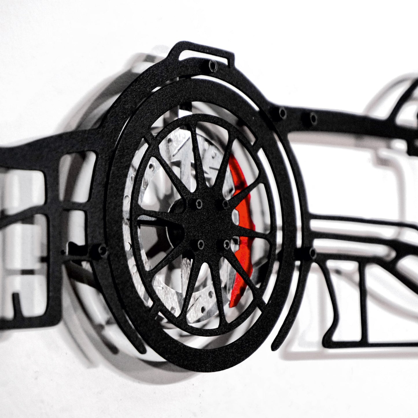 Formula 1 Wall Art – Steel Silhouette Racing Car with Spinning Wheels-KAFMEKA023 - Tampa Home & Garden Store