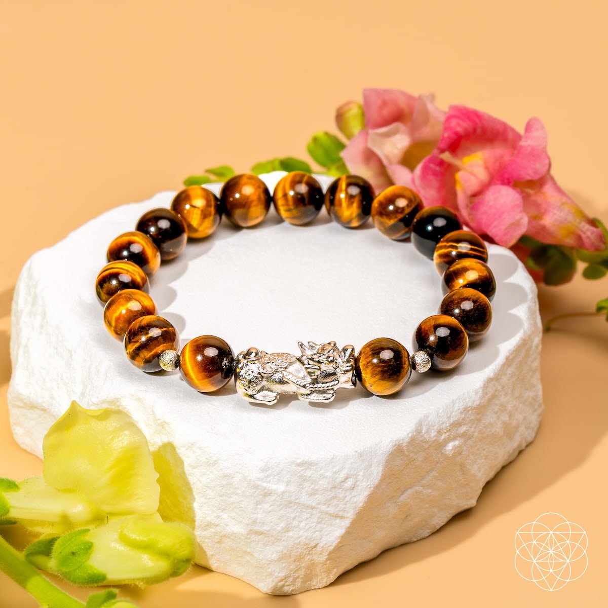 Fortune Flows - Tiger’s Eye & Pixiu Bracelet - Tampa Home & Garden Store