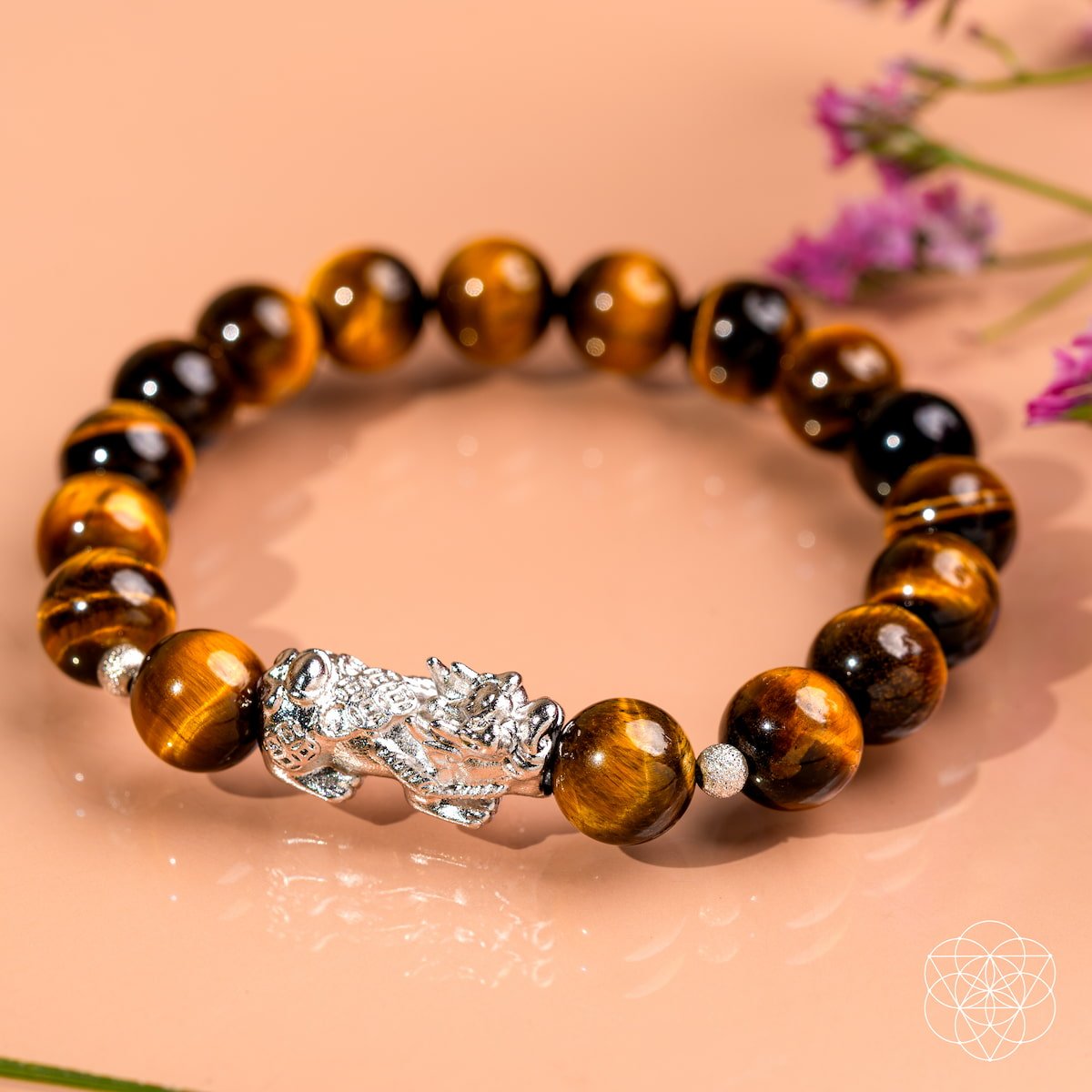 Fortune Flows - Tiger’s Eye & Pixiu Bracelet - Tampa Home & Garden Store