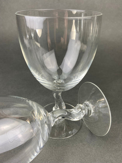 Fostoria Contour Clear Crystal Goblets with S-Shaped Stem. Set of Seven Water or Juice Stemware.  Luxurious Barware. Gift for Him. - Tampa Home & Garden Store