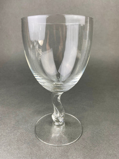Fostoria Contour Clear Crystal Goblets with S-Shaped Stem. Set of Seven Water or Juice Stemware.  Luxurious Barware. Gift for Him. - Tampa Home & Garden Store