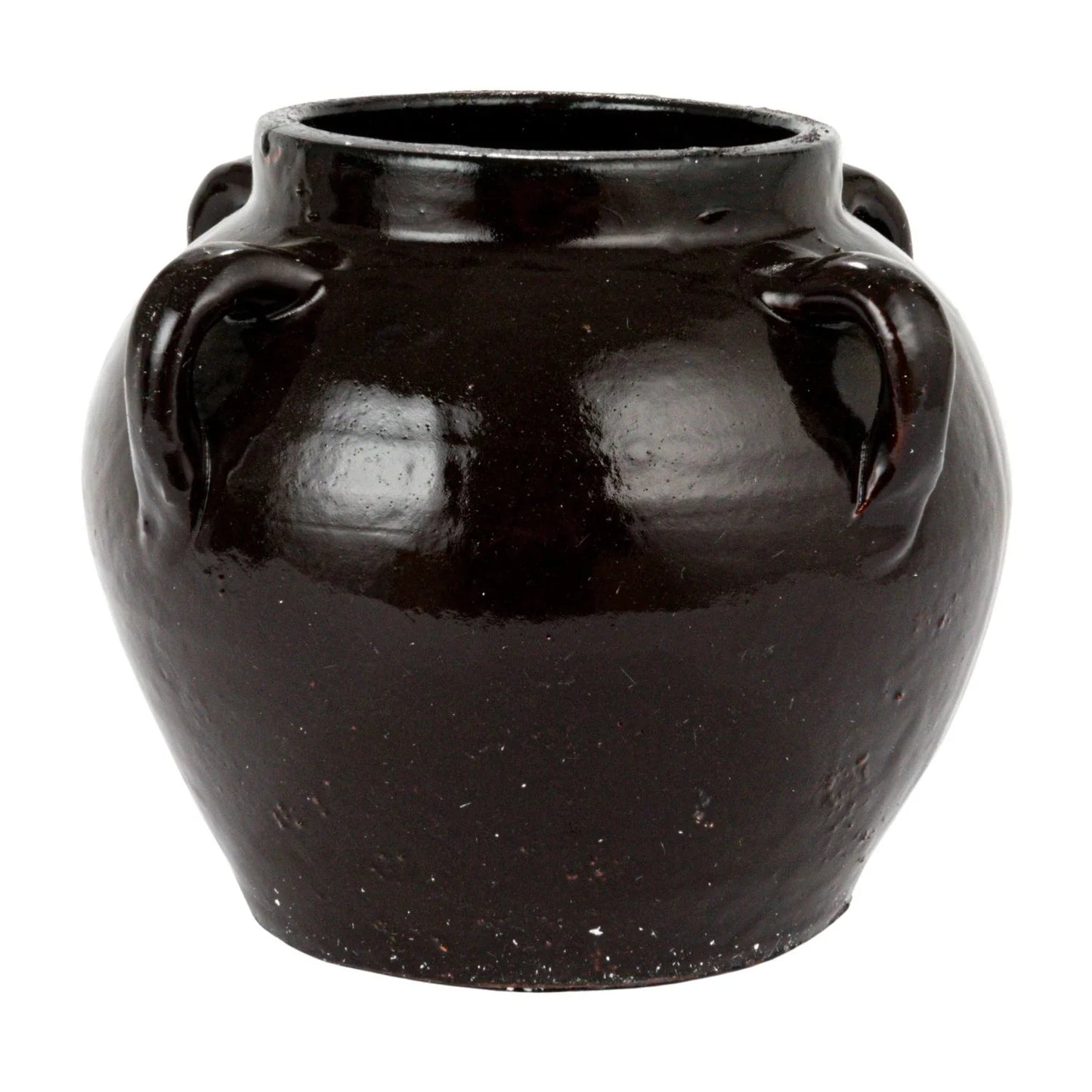 Found Black Clay Jar with Handles - Tampa Home & Garden Store