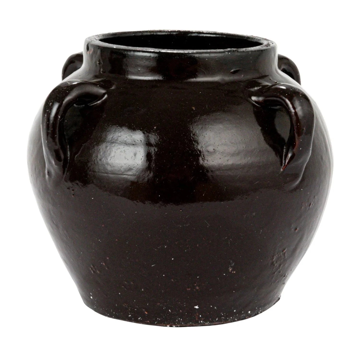 Found Black Clay Jar with Handles - Tampa Home & Garden Store