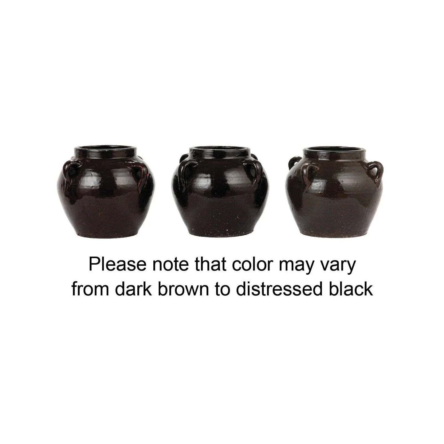 Found Black Clay Jar with Handles - Tampa Home & Garden Store