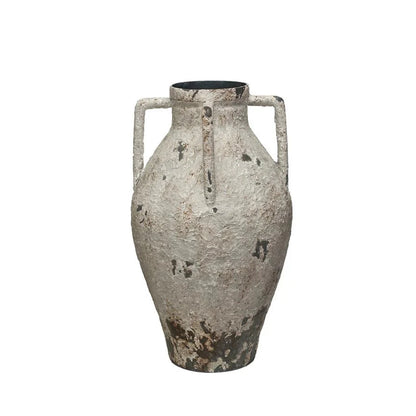 Found Metal Urn with Handles – Vintage-Inspired - Tampa Home & Garden Store