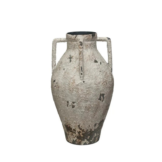 Found Metal Urn with Handles – Vintage-Inspired - Tampa Home & Garden Store