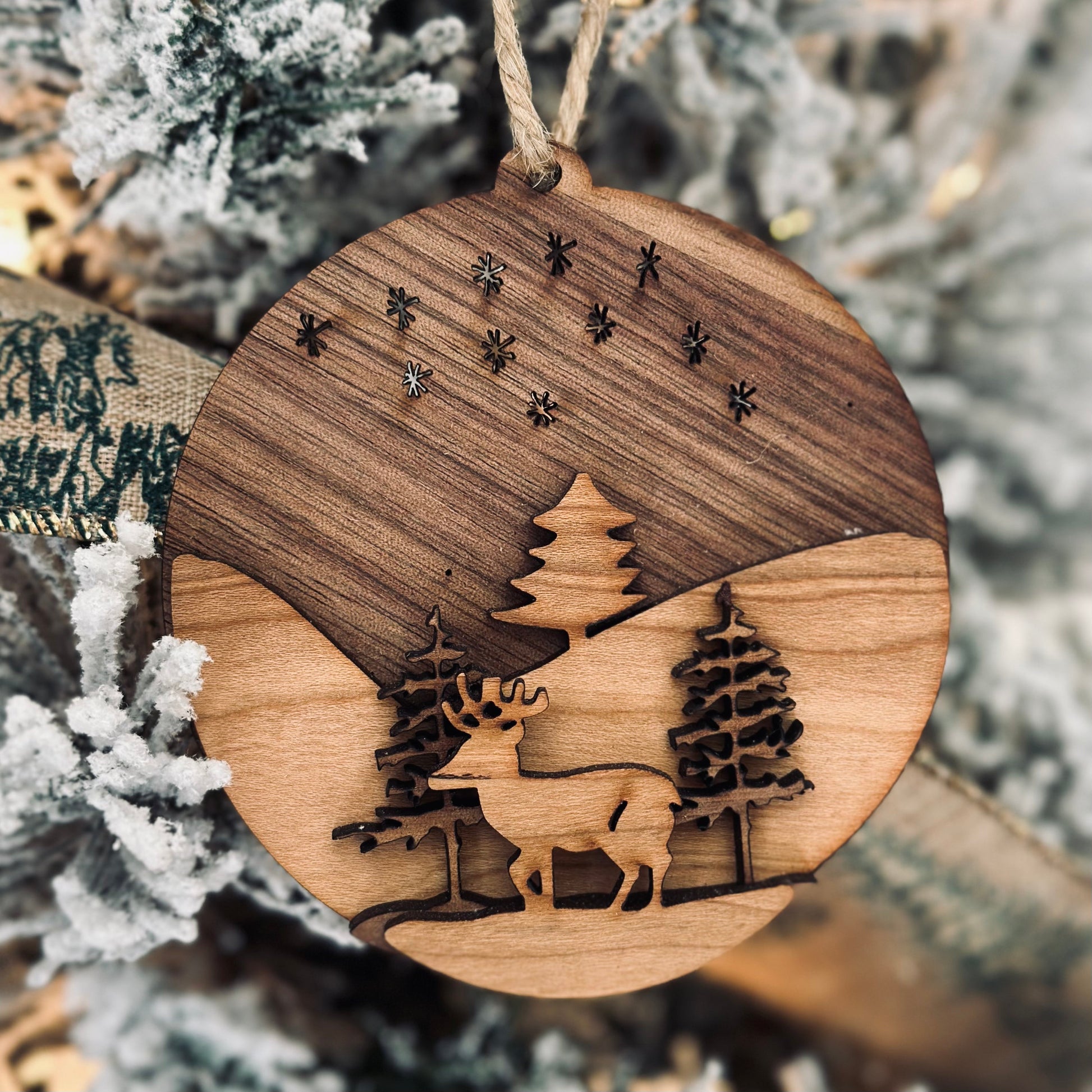 Fox Forest - Layered 3-D Wooden Ornament Collection by Acorn & Fox - Tampa Home & Garden Store