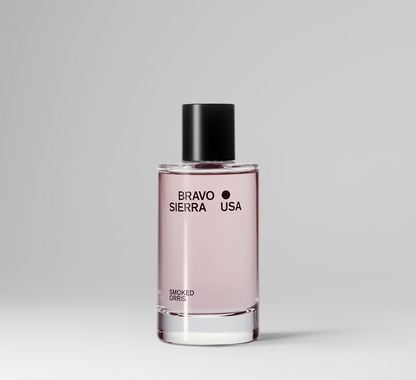 Body fragrance Bravo Sierra bottle with pink liquid and black cap on Tampa Home & Garden Store