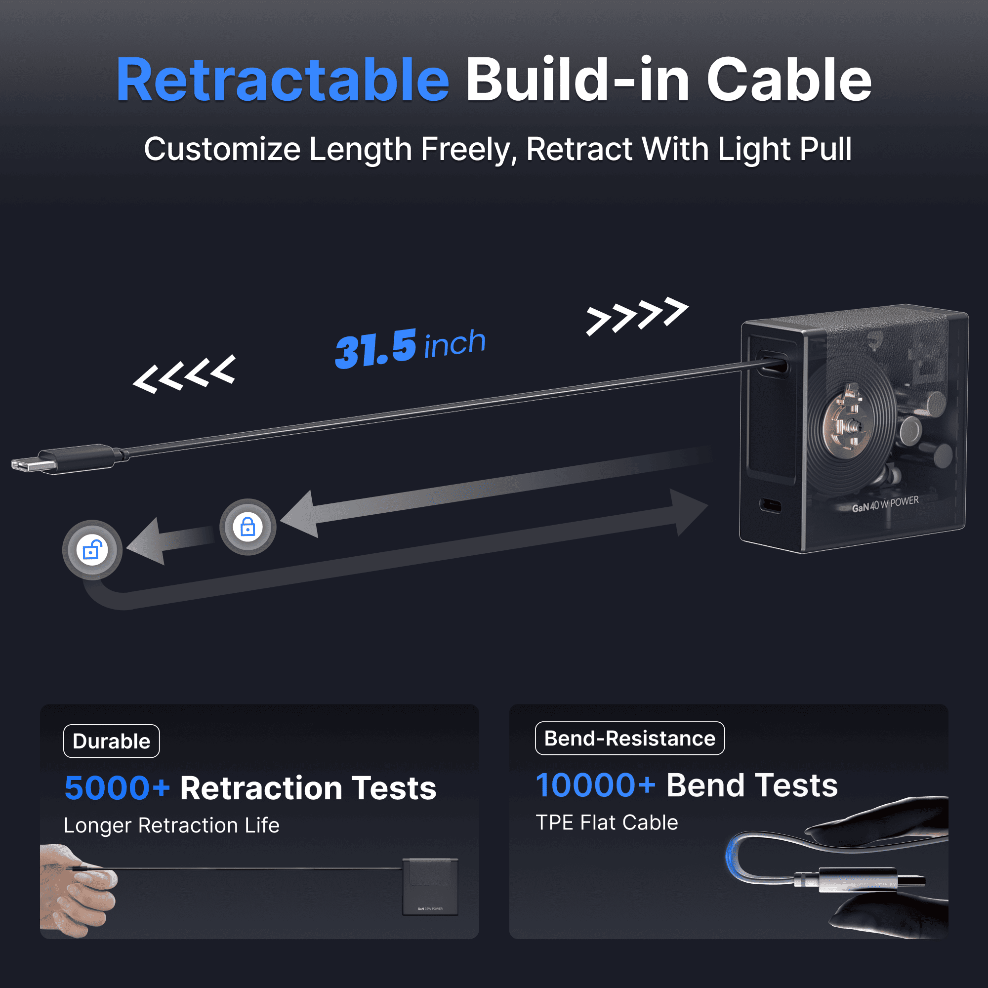Giraffe Tools Gitryin Retractable Charger - Thumbnail 4