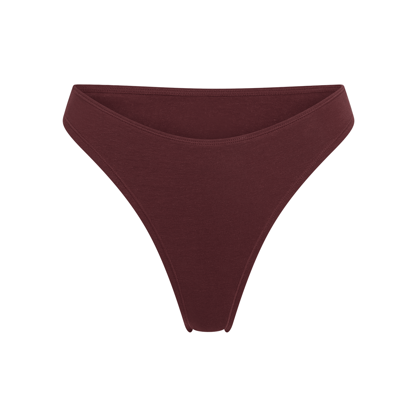 Net Positive hemp thong burgundy fabric with clean stitching on Tampa Home & Garden Store