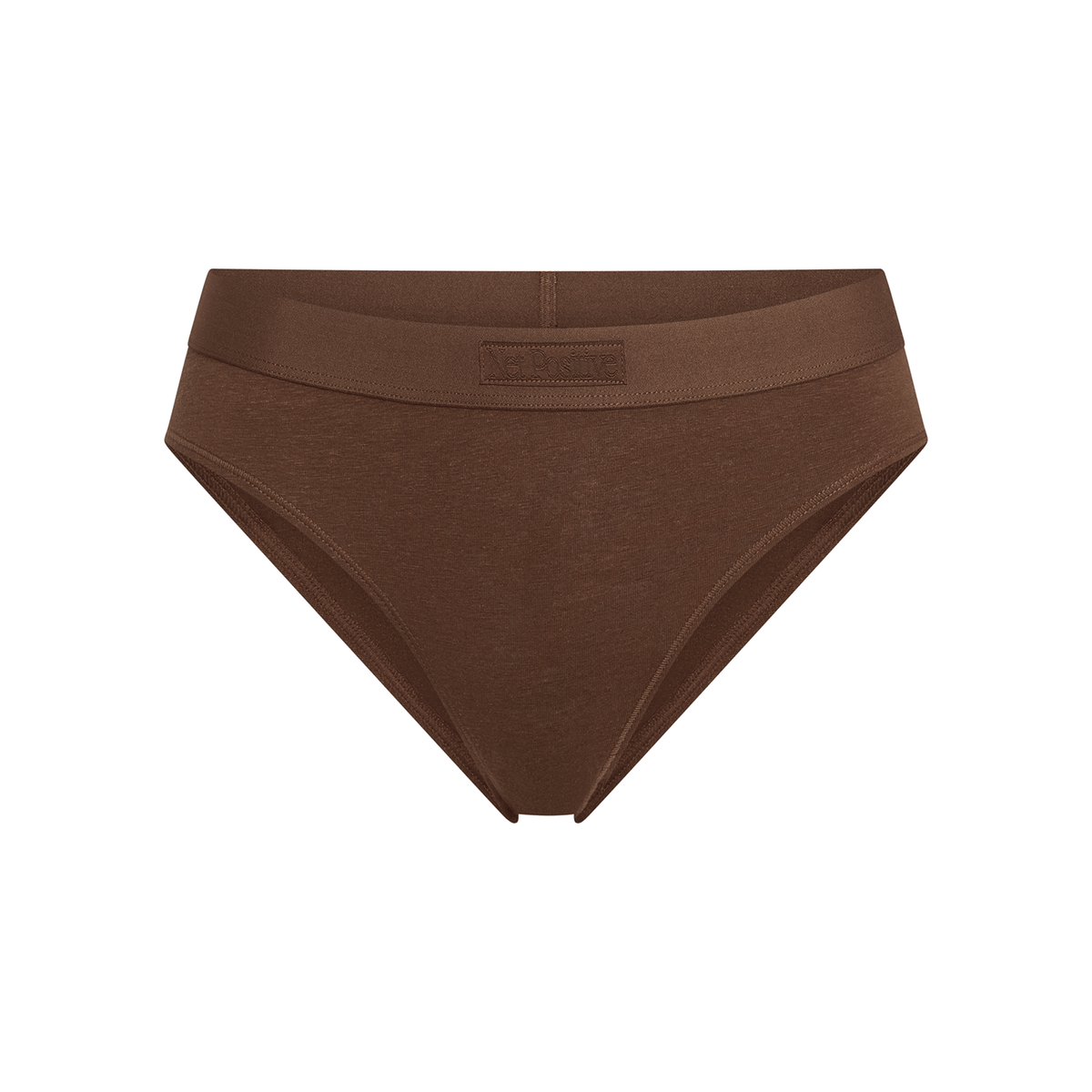 Mid-Rise Hemp Brief brown fabric with Net Positive logo label on Tampa Home & Garden Store