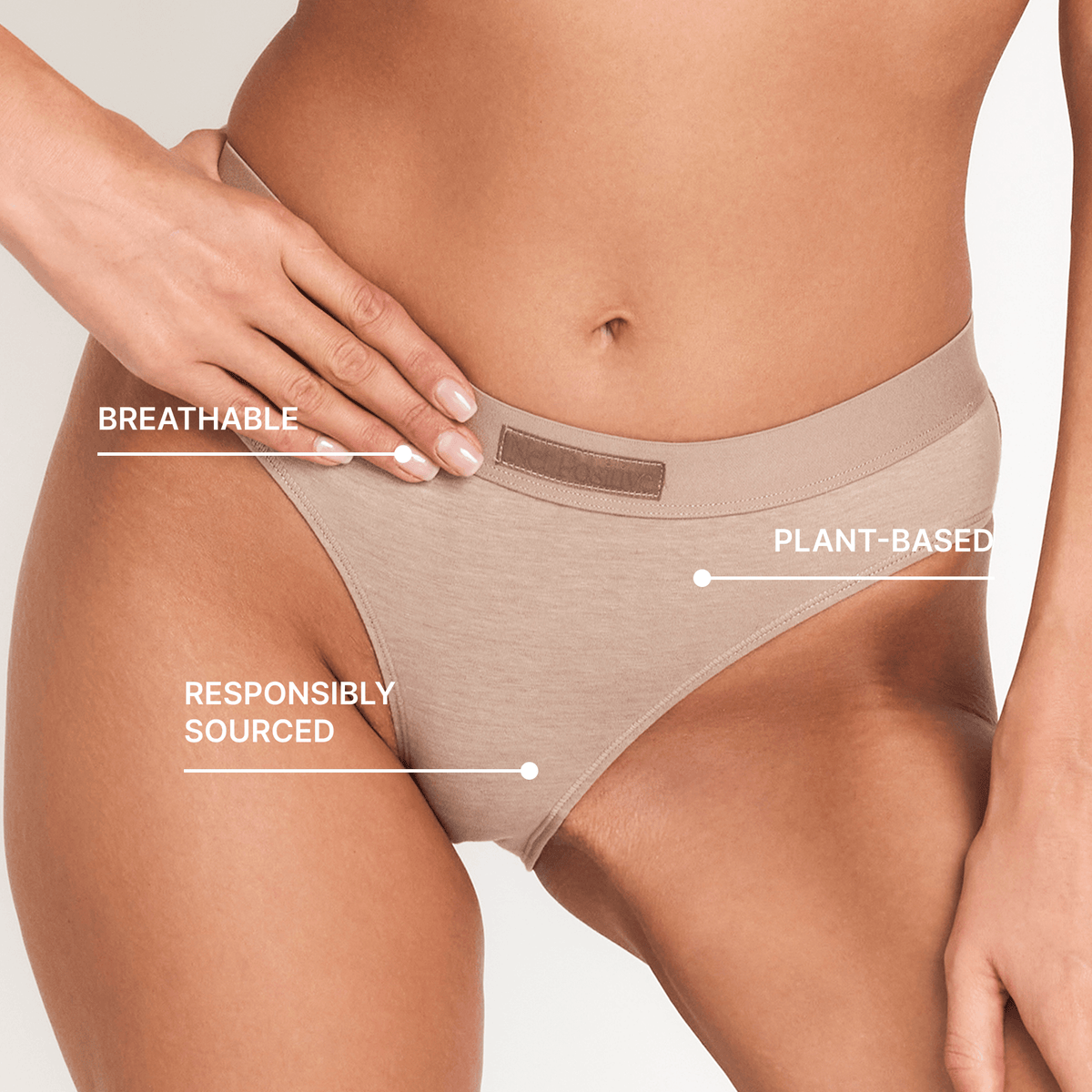 Mid-rise hemp briefs by Net Positive in beige on Tampa Home & Garden Store