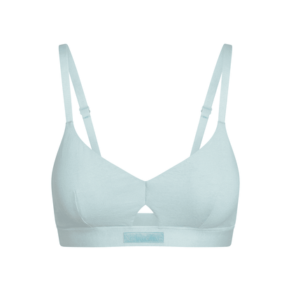 Keyhole hemp bra by Net Positive in light blue on Tampa Home & Garden Store
