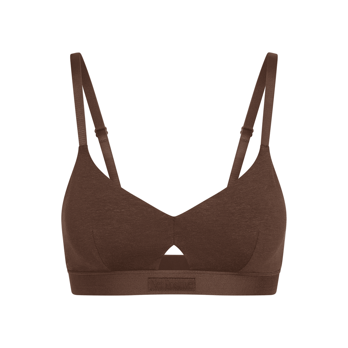 Keyhole hemp bra by Net Positive in brown with adjustable straps on Tampa Home & Garden Store