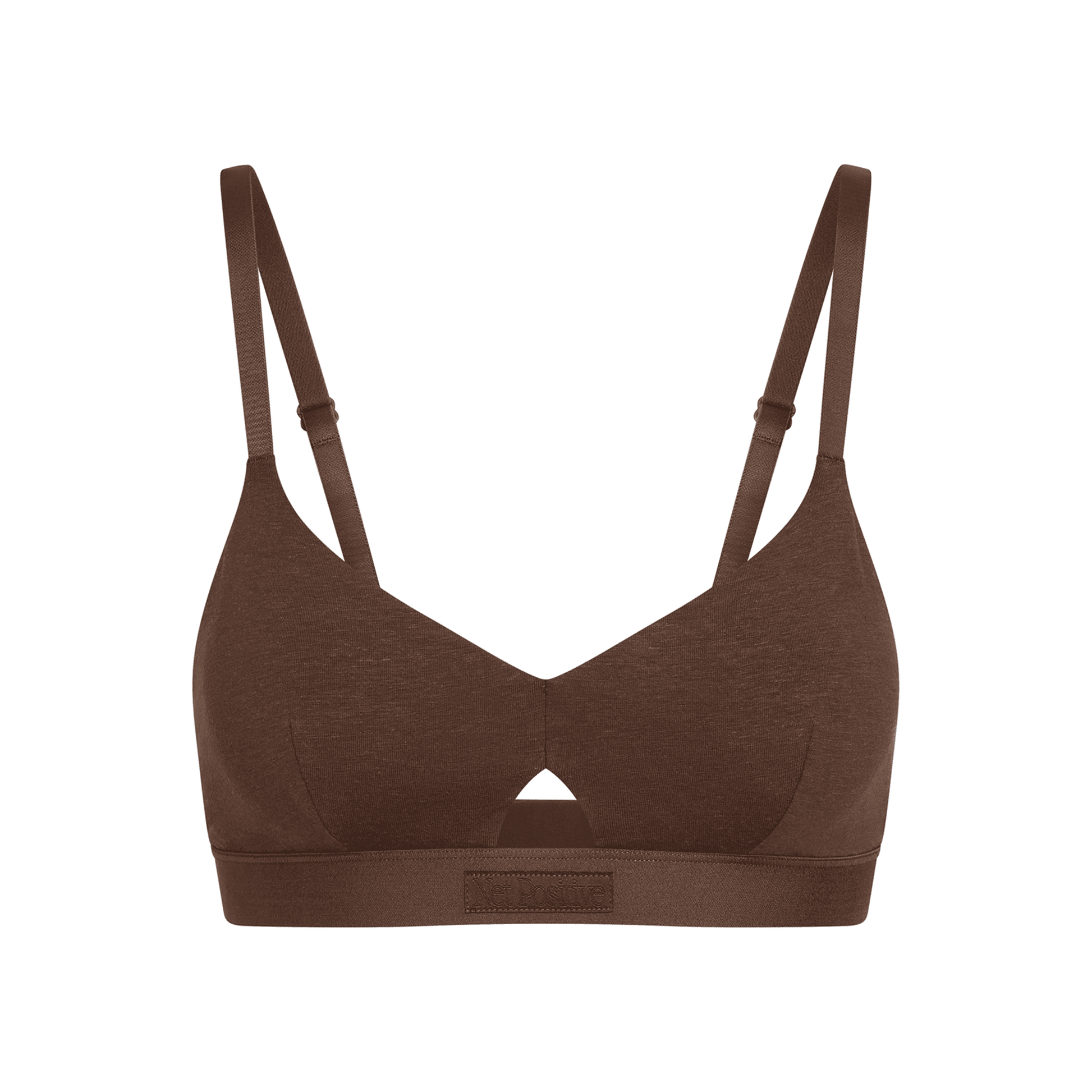 Keyhole hemp bra by Net Positive in brown with adjustable straps on Tampa Home & Garden Store