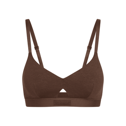 Keyhole hemp bra by Net Positive in brown with adjustable straps on Tampa Home & Garden Store