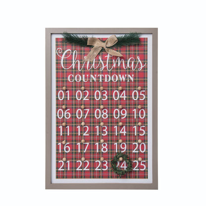 Framed Christmas Countdown Wall Hanging - Tampa Home & Garden Store