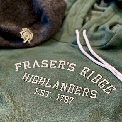 Fraser's Ridge Highlanders Collegiate Embroidered Soft Fleece Unisex Sweatshirt Hoodie - Outlander Inspiration - Tampa Home & Garden Store