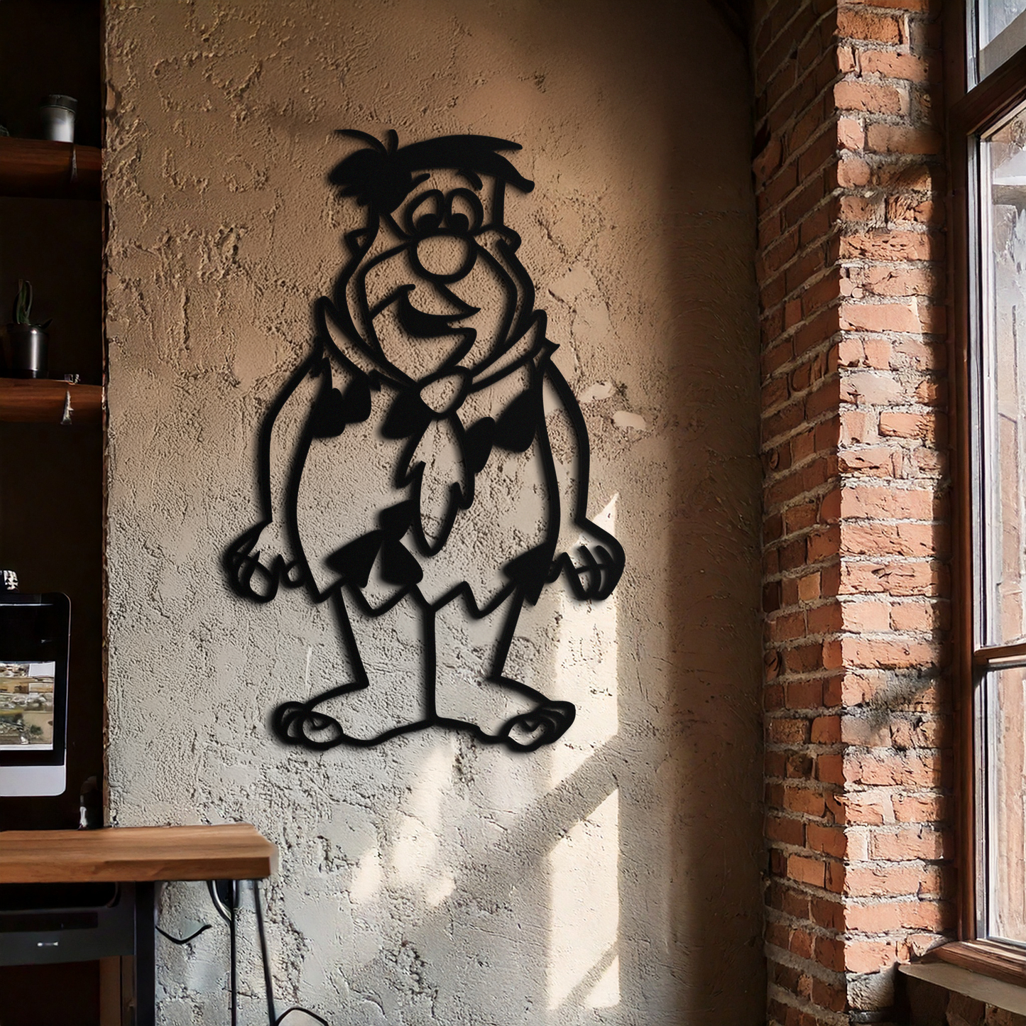 Fred Flintstone Metal Wall Art – Iconic Cartoon Character Silhouette for Fans- KAF662 - Tampa Home & Garden Store
