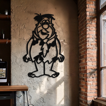 Fred Flintstone Metal Wall Art – Iconic Cartoon Character Silhouette for Fans- KAF662 - Tampa Home & Garden Store