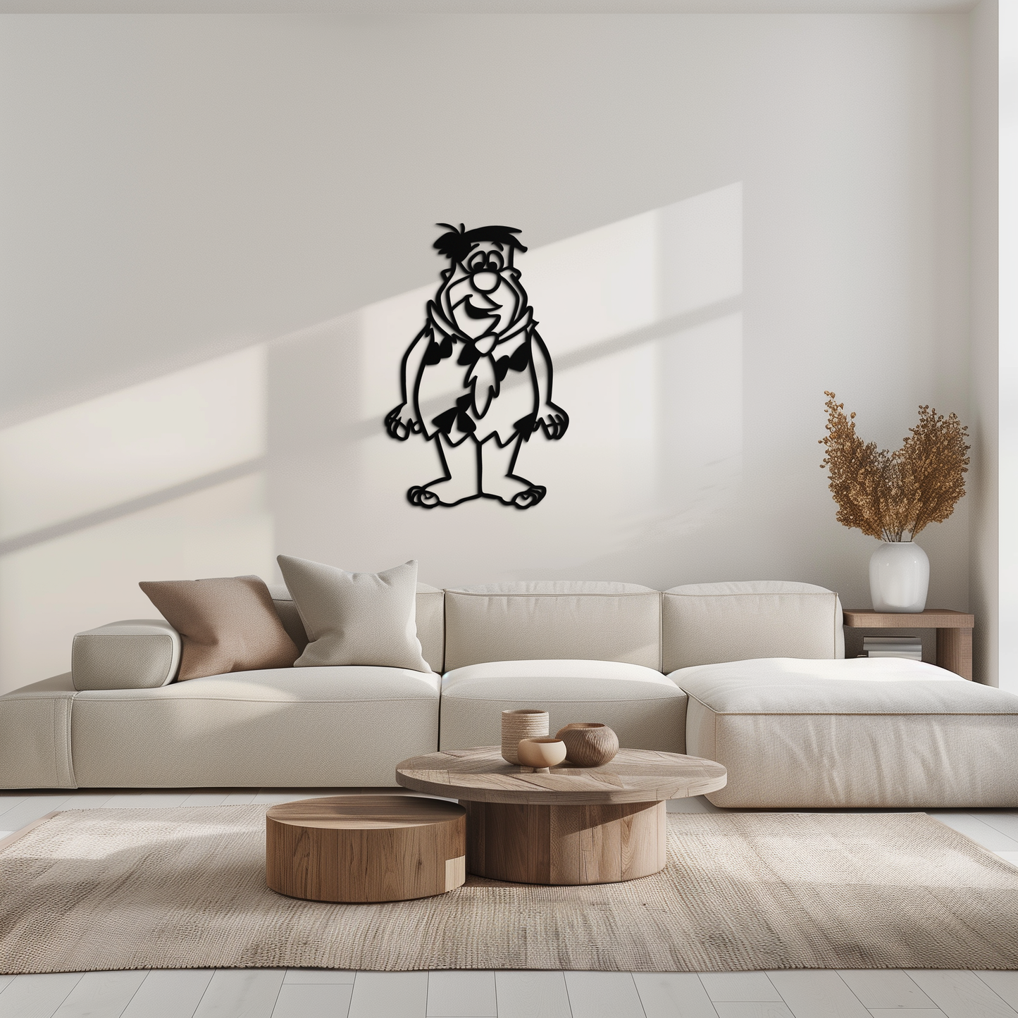 Fred Flintstone Metal Wall Art – Iconic Cartoon Character Silhouette for Fans- KAF662 - Tampa Home & Garden Store