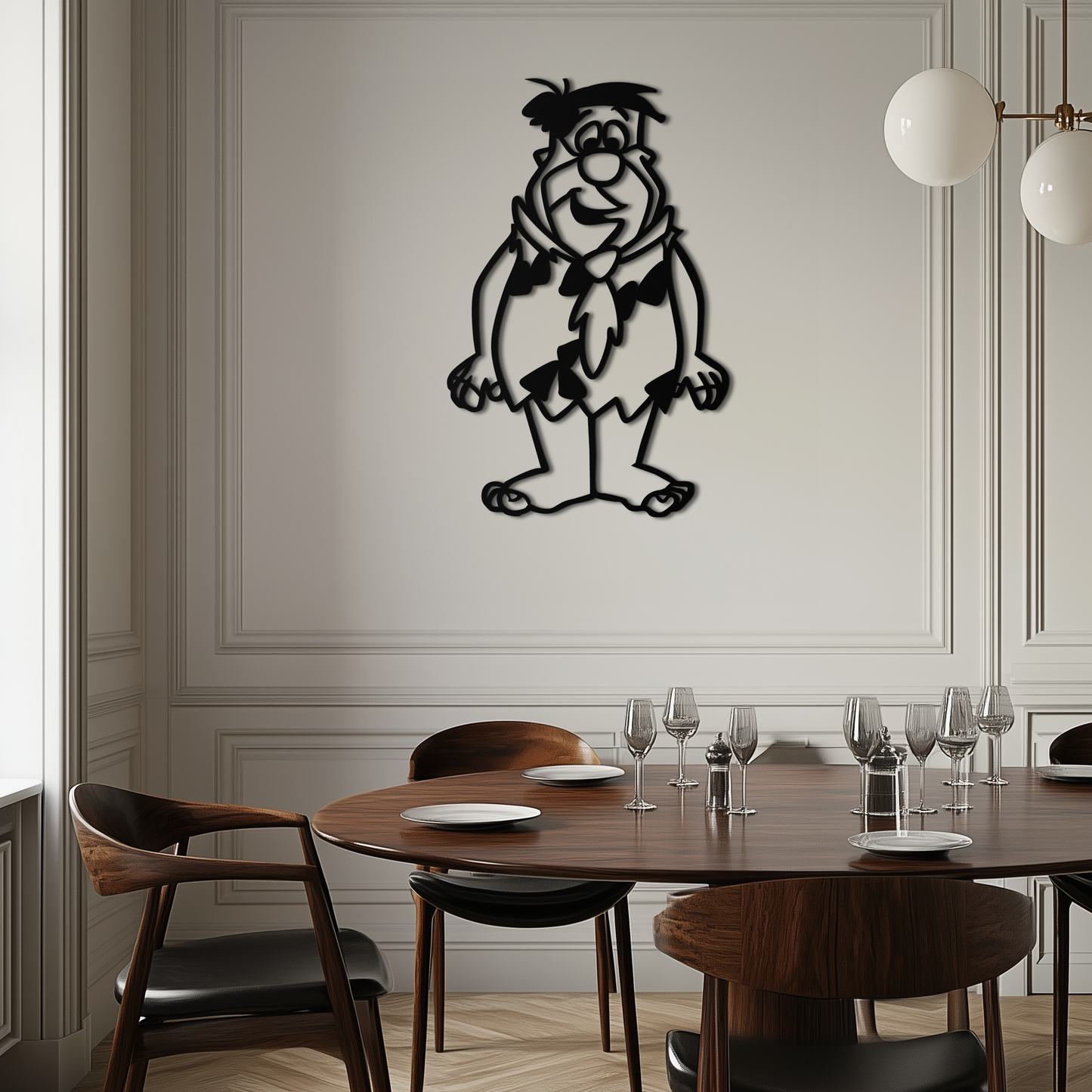 Fred Flintstone Metal Wall Art – Iconic Cartoon Character Silhouette for Fans- KAF662 - Tampa Home & Garden Store