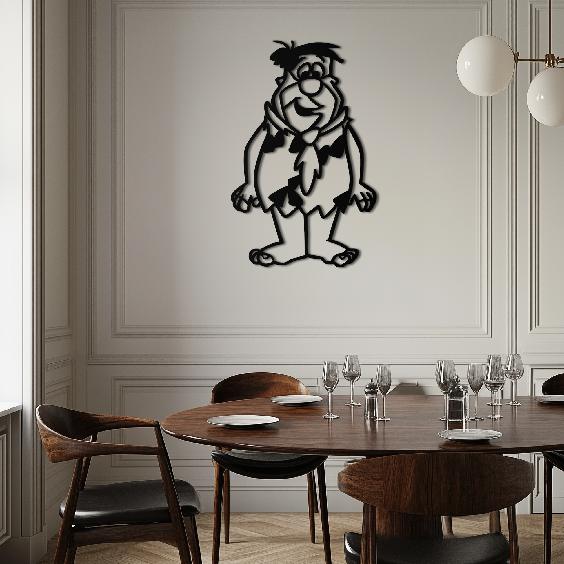 Fred Flintstone Metal Wall Art – Iconic Cartoon Character Silhouette for Fans- KAF662 - Tampa Home & Garden Store