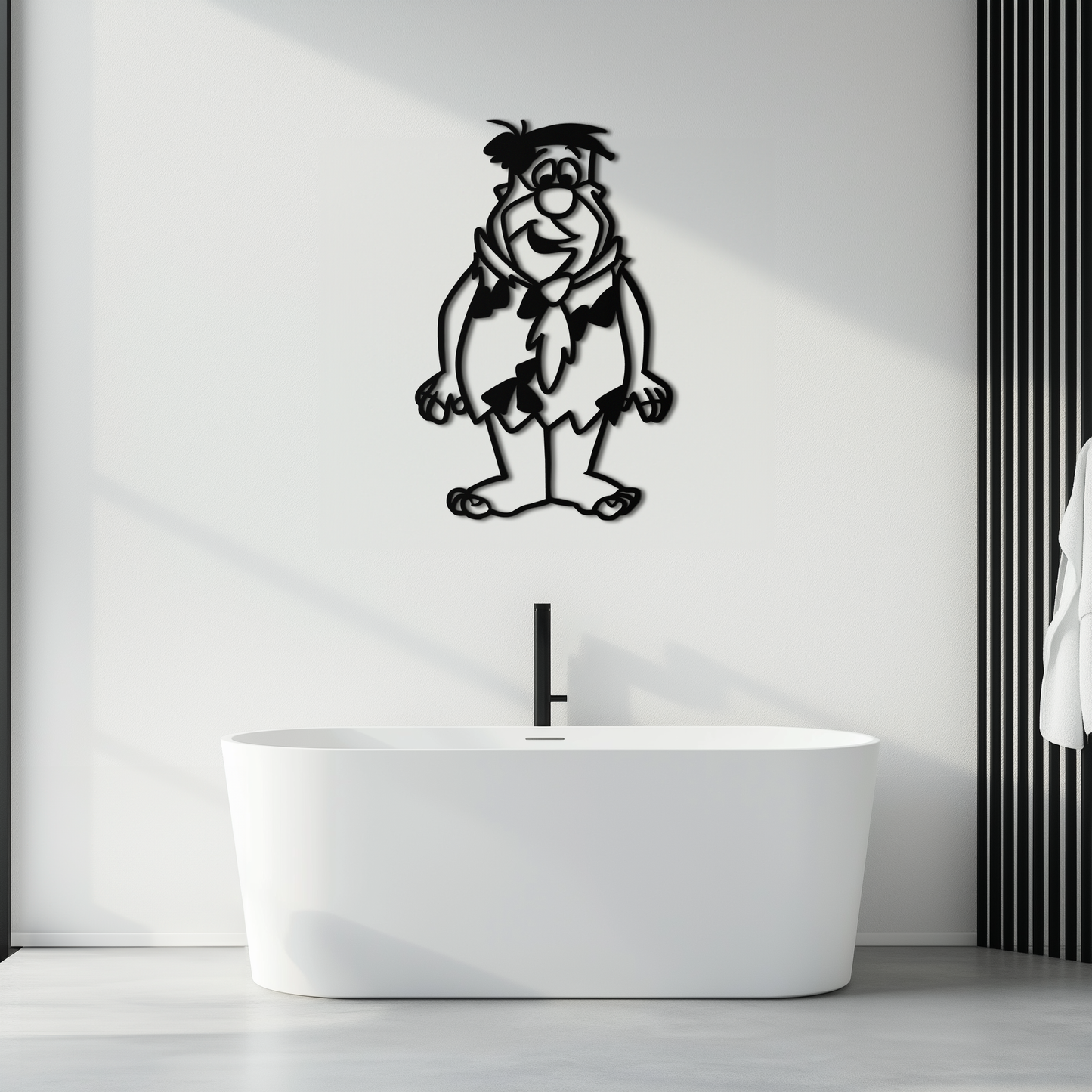 Fred Flintstone Metal Wall Art – Iconic Cartoon Character Silhouette for Fans- KAF662 - Tampa Home & Garden Store