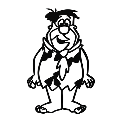 Fred Flintstone Metal Wall Art – Iconic Cartoon Character Silhouette for Fans- KAF662 - Tampa Home & Garden Store