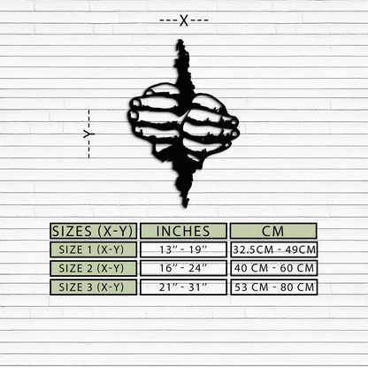 Freedom Hands Silhouette Metal Wall Art – Black Steel Inspirational Home Decor- KAF488 - Tampa Home & Garden Store