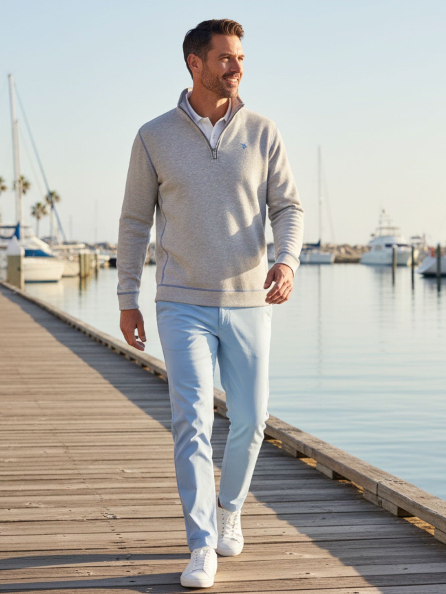 Freeport Pant by White Water Life, light blue versatile performance pants on Tampa Home & Garden Store
