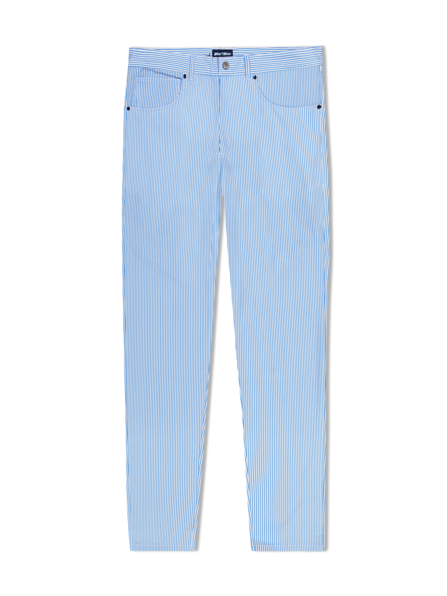 Freeport Pant blue and white striped pants with front pockets White Water Life on Tampa Home & Garden Store
