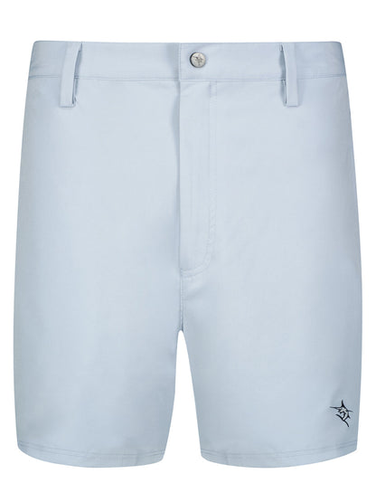 Freeport Short Effortless Performance light blue shorts by White Water Life with belt loops on Tampa Home & Garden Store