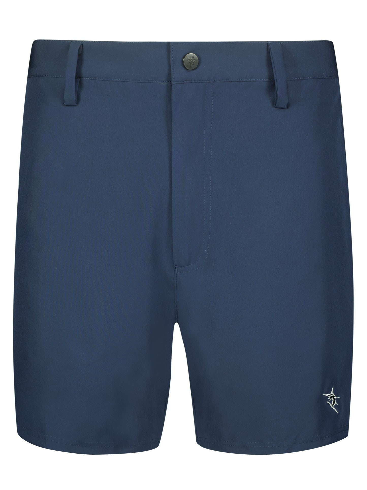 Freeport Short Effortless Performance shorts navy blue by White Water Life; belt loops on Tampa Home & Garden Store