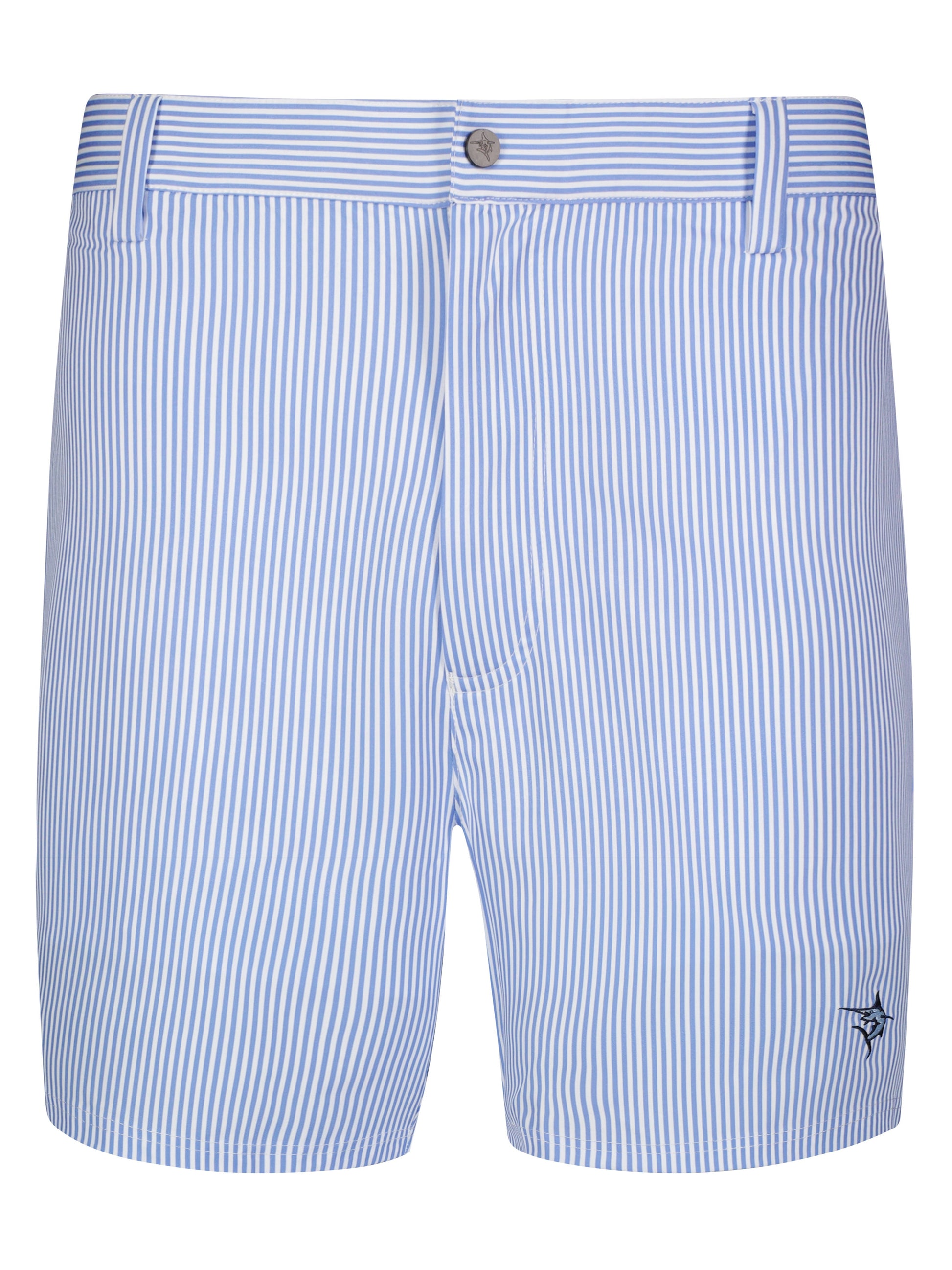 Freeport Short Effortless Performance blue white striped shorts by White Water Life, pair on Tampa Home & Garden Store