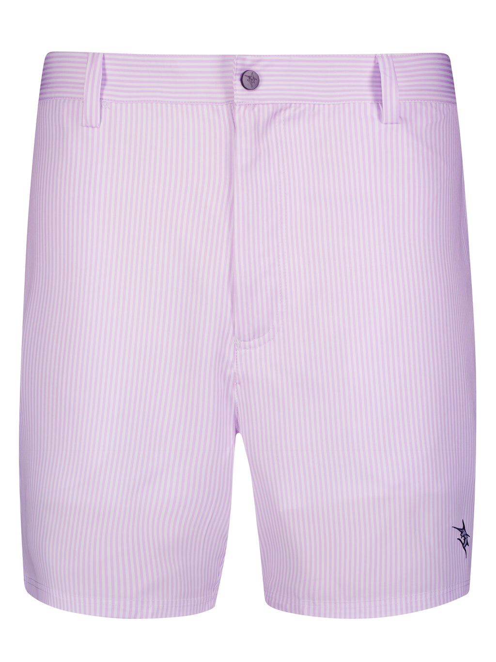 Freeport Short Effortless Performance pink striped shorts by White Water Life with belt loops on Tampa Home & Garden Store