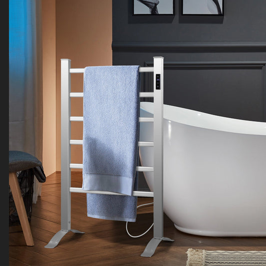 Freestanding and Wall-mounted 6 Bars Towel Warmer with Timer and LED Display - Tampa Home & Garden Store