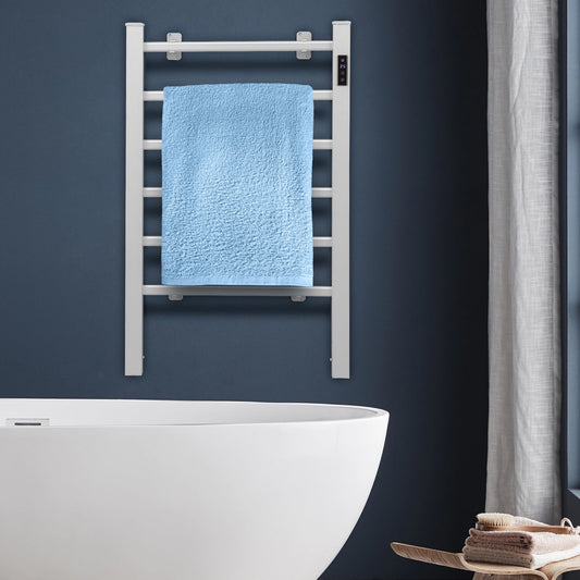 Freestanding and Wall-mounted 6 Bars Towel Warmer with Timer and LED Display - Tampa Home & Garden Store