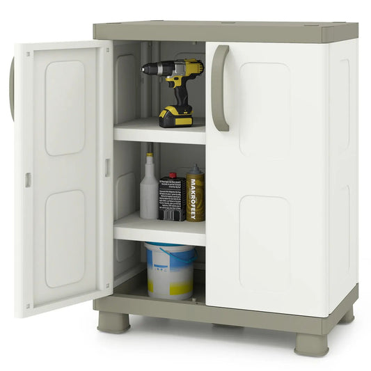 DirectDeals freestanding buffet cabinet sideboard with 2 doors and adjustable shelves in white on Tampa Home & Garden Store