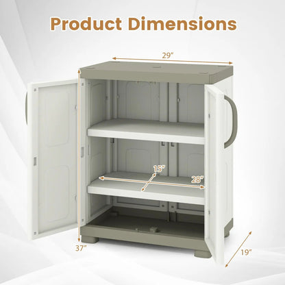 Buffet Cabinet With 2 Doors and Tall Shelves
