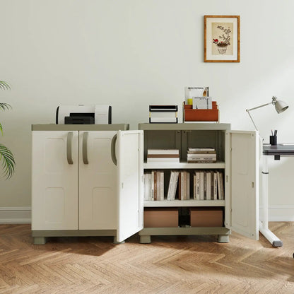 Buffet Cabinet With 2 Doors and Tall Shelves