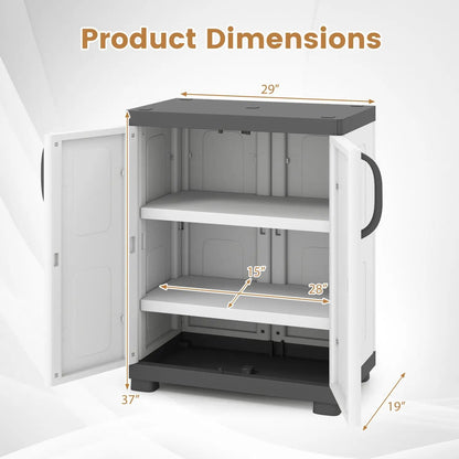 Buffet Cabinet With 2 Doors and Tall Shelves
