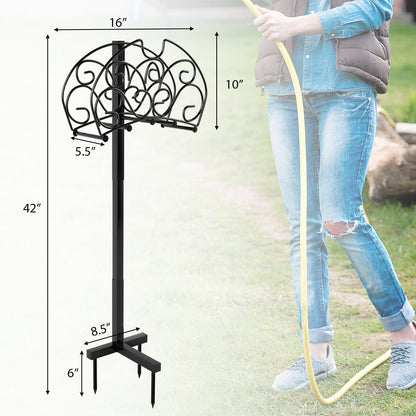 Soporte Desmontable Independiente para Manguera de Jardín Exterior